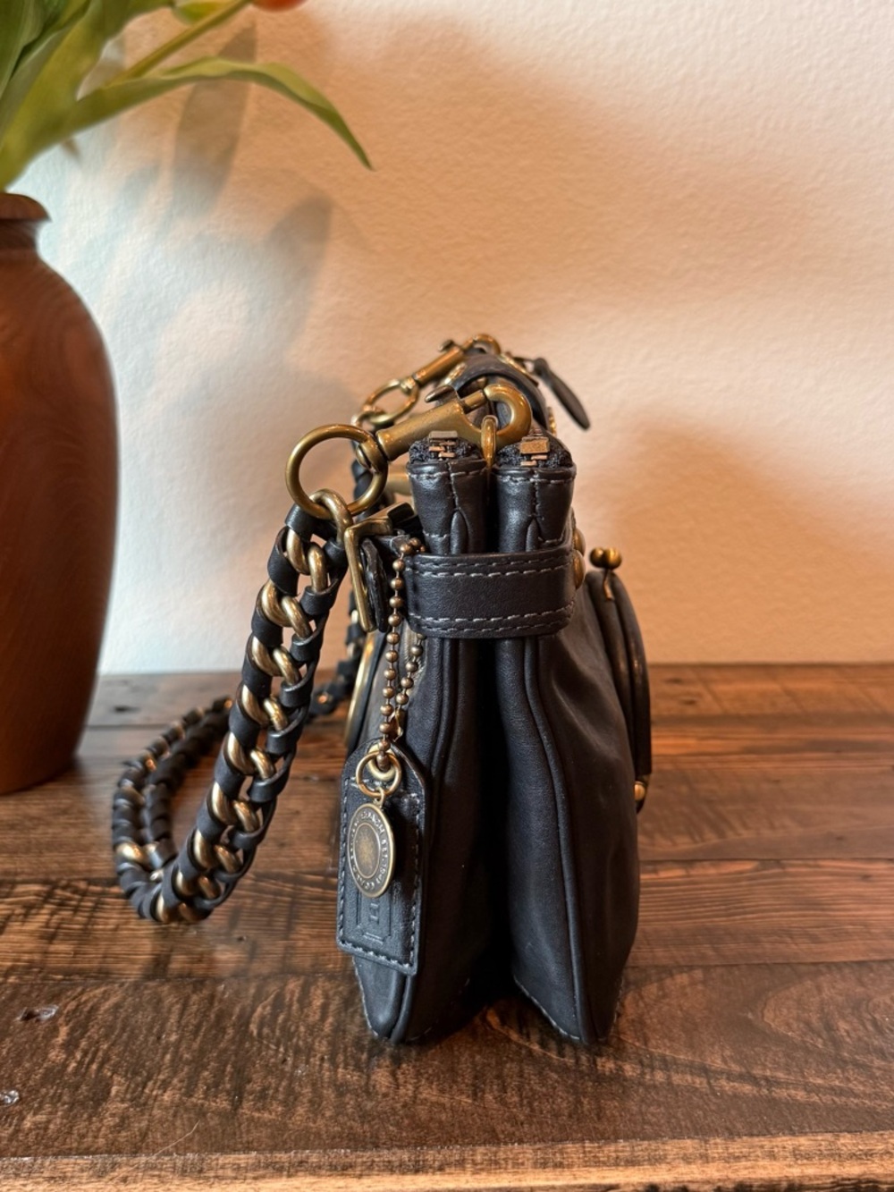 NEW VINTAGE COACH LEGACY BRIDGET BLACK LEATHER SHOULDER BAG~65TH ANNIVERSARY! - Picture 10 of 15